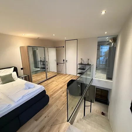 Apartmán Schoenes Design I Boxspring I P I Smart I Wasch I 200m Bahnhof