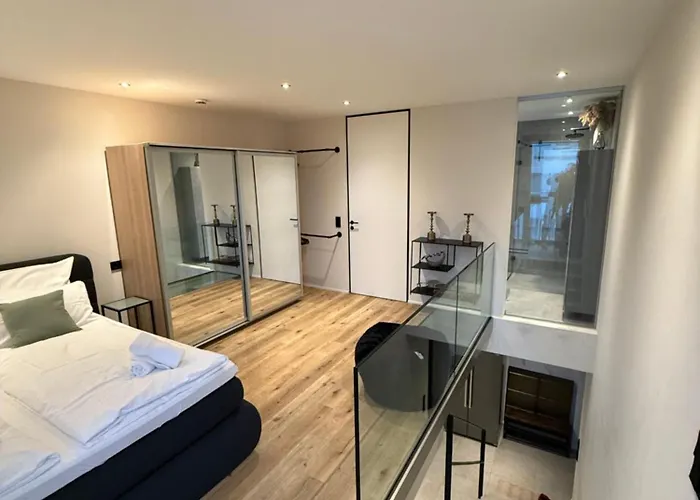 아파트 Schoenes Design I Boxspring I P I Smart I Wasch I 200m Bahnhof